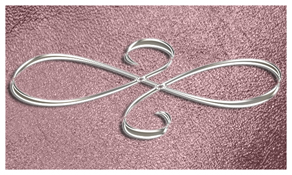 DNSEMP-C-601-SL-SH-OR Silver Scroll Shimmer Orchid